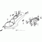 Схема вузла: Заднє крило для Honda VT600 Shadow VLX