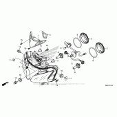 Схема узла: Фара для Honda CBR500