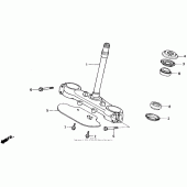 Схема вузла: Рульова траверса для Honda XL600 Transalp