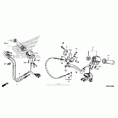 Схема вузла: Пульт управління рульовой & Тросик для Honda VT1300 Fury