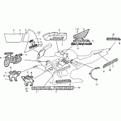Схема вузла: Se stripe для Honda CBR600 CBR600F Smokin` Joe`s Edition