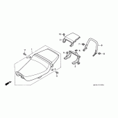 Схема узла: Сиденье & Боковой обтекатель для Honda CBR600 CBR600F