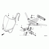 Схема вузла: Верхня траверса & Кліпон керма для Honda CRF250 CRF250R