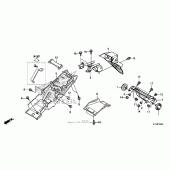Схема вузла: Заднє крило для Honda CBR250