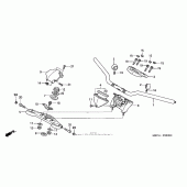 Схема вузла: Верхня траверса & Кліпон керма для Honda NRX1800 Valkyrie Rune