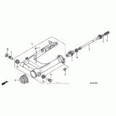Схема вузла: Задній важіль (Маятник) для Honda VTX1300