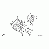 Схема вузла: Ліва кришка картера для Honda XR250