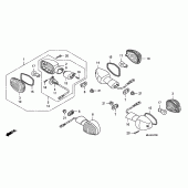 Схема вузла: Поворотники для Honda CB1300 Super Four