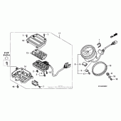 Схема вузла: Спідометр (1) для Honda VTX1800