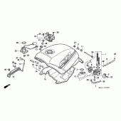 Схема узла: Топливный бак для Honda CBR1000 CBR1000F