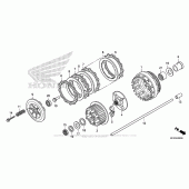 Схема вузла: Зчеплення для Honda VT1300 Fury