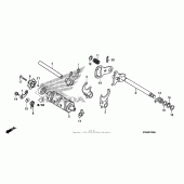 Схема вузла: Gearshift drum + gearshift fork для Honda CRF230 CRF230M