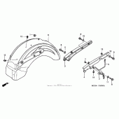Схема вузла: Заднє крило для Honda VT1100 Shadow Sabre