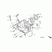 Схема вузла: Права кришка картера для Honda CBR125