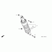 Схема узла: Задняя подвеска (CB600F3/4/5/6) для Honda CB600F Hornet