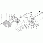 Схема вузла: Задній ліхтар (Стоп-сигнал) для Honda VT600 Shadow VLX Deluxe