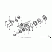 Схема вузла: Привід стартера для Honda CRF450 CRF450X