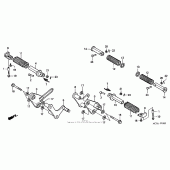 Схема узла: Подножки для Honda VT750 Shadow Spirit