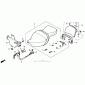 Схема узла: Сиденье для Honda GL1500 Valkyrie Interstate