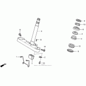 Схема узла: Рулевая траверса для Honda VF750 Magna