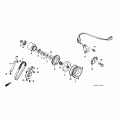 Схема вузла: Привід стартера для Honda CBR1000 CBR1000F