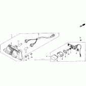 Схема вузла: Задній ліхтар (Стоп-сигнал) для Honda VFR750F VFR750R (RC30)