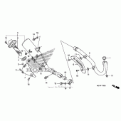 Схема вузла: Вихлопна система для Honda CRF450 CRF450X