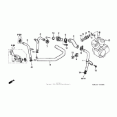Схема узла: Water pipe для Honda VT1100 Shadow Spirit
