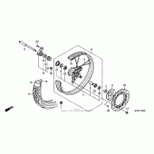 Схема вузла: Переднє колесо для Honda XR650