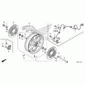 Схема вузла: Переднє колесо для Honda CBR1000 CBR1000RR Fireblade