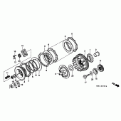 Схема вузла: Зчеплення для Honda VT600 Shadow VLX