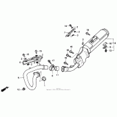 Схема вузла: Вихлопна система для Honda NX250