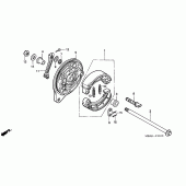 Схема узла: Задний тормозной барабан для Honda VT750 Shadow A.C.E.