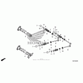 Схема узла: Распредвал & Клапан для Honda FSC600 Silver Wing