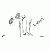 Схема вузла: Ланцюг ГРМ & Натяжник & Заспокоювач для Honda CRF450 CRF450X