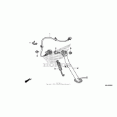 Схема вузла: Бічна підніжка для Honda NC700