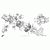 Схема вузла: Головка циліндра cover (fr.) Для Honda VTX1300