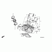 Схема вузла: Зад. головка циліндра для Honda XL1000V Varadero