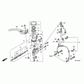 Схема узла: Передний тормозной цилиндр (CB1000R) для Honda CB1000 CB1000R