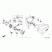 Схема вузла: Бічний обтічник для Honda VT750 Shadow Aero