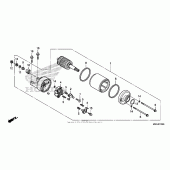 Схема узла: Стартер электрический для Honda CB1100