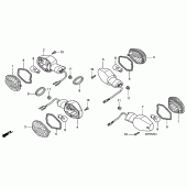 Схема узла: Поворотники (CBR125RW7/RW9/RWA) для Honda CBR125