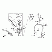 Схема узла: Передний тормозной цилиндр (CB600F/F3) для Honda CB600F Hornet