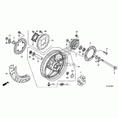 Схема вузла: Заднє колесо для Honda CBR250