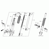 Схема вузла: Вилка передньої осі для Honda NX650 Dominator