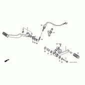 Схема вузла: Лапка гальма і Лапка перемикання для Honda CBR1000 CBR1000F