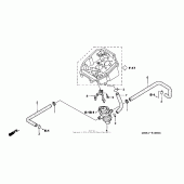 Схема вузла: Система індукції повітря для Honda VTR1000 Superhawk