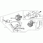 Схема узла: Карбюратор в сборе для Honda PC800 Pacific Coast