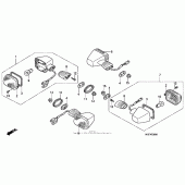 Схема вузла: Поворотники для Honda RVT1000R RVT RC51