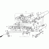 Схема вузла: Vt1100c muffler 95-96 для Honda VT1100 Shadow